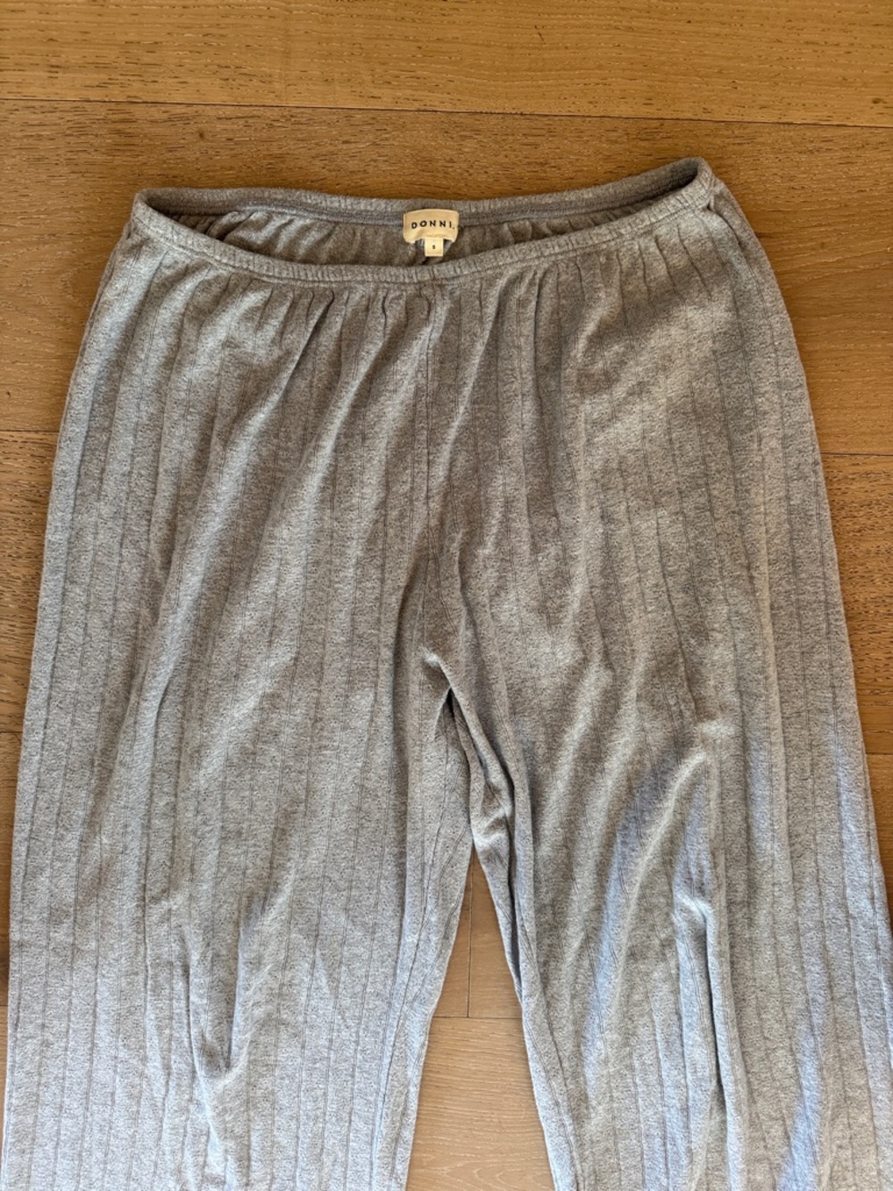 Donni pointelle grey pants size S
